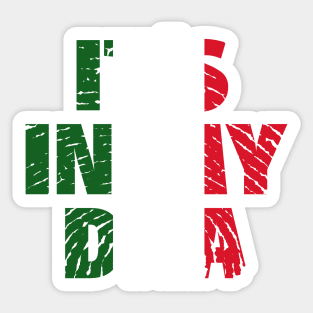 Its In My DNA Italy Flag In Fingerprint Sticker